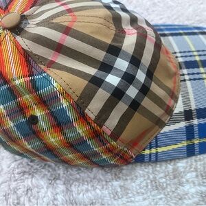 Burberry women's multi-check baseball hat